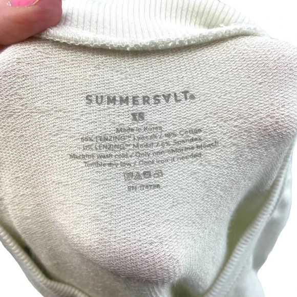 Summersalt The Softest French Terry Pullover Agave &‎ White Sand Size XS - Picture 7 of 7
